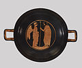 Niké y Hermes en un kylix ático (Museo de Arte Walters)
