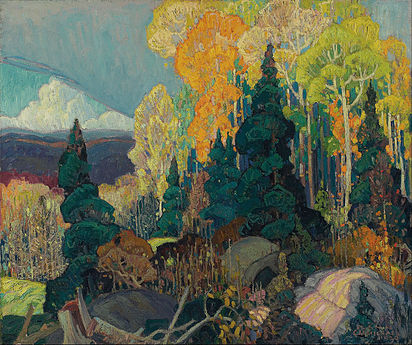 Autumn Hillside , óleo sobre tela, 1920, Art Gallery of Ontario, Toronto