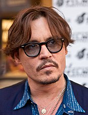 Johnny Depp in a film premiere.