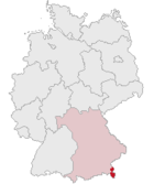 Lokasi Landkreises Berchtesgadener Land di Jerman