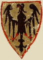 معطف الامبراطوري الأسلحة يعزى إلى هنري السادس (ص 1191 – 1197) من الدستور Manesse (ج 1304).