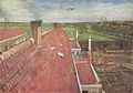 『屋根、ハーグのアトリエからの眺め』1882年、ハーグ。水彩、39 × 55 cm。個人コレクションF 943, JH 156。