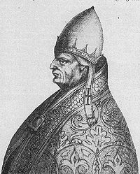 Papež Gregor VI. upodobljen v Baziliki sv. Pavla v Rimu