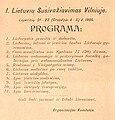 Image 16A flyer with a proposed agenda for the Great Seimas of Vilnius; it was rejected by the delegates and a more politically activist schedule was adopted (from History of Lithuania)