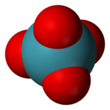 Space-filling model of the xenon tetroxide molecule
