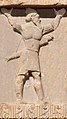ਹਿੰਦੂਸ਼ ਸਿਪਾਹੀ, ਲਗਭਗ 480 ਈ.ਪੂ. ਉਹ ਧੋਤੀ ਅਤੇ ਪੱਗ ਬੰਨ੍ਹਦਾ ਹੈ। Xerxes I ਦੀ ਕਬਰ.