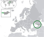 Mapa da Abecásia na Europa