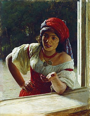 Romani woman by Nikolai Yaroshenko