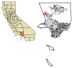 Location in Los Angeles County, California