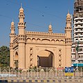 Image 2Karachi is home to large numbers of descendants of refugees and migrants from Hyderabad, in southern India, who built a small replica of Hyderabad's famous Charminar monument in Karachi's Bahadurabad area. (from Karachi)
