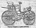 Peugeot Type 5 Phaeton petrol, Louis Rigoulot finished 11th Le Petit Journal – Contest for Horseless Carriages, Paris-Rouen. Le Petit Journal Sunday 22 July 1894