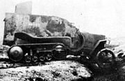 Experimental Peugeot-Kégresse track armoured car being tested in 1923