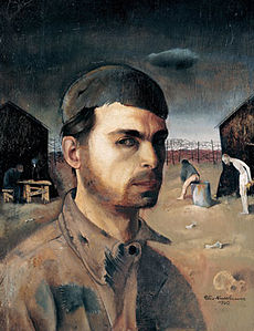 Autorportrait dans le camp de Saint Cyprien, 1940