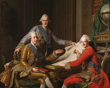 Alexander Roslin's King Gustav III of Sweden and his Brothers