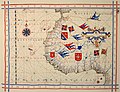 18. Nyugat-Afrika portolántérképe, Fernão Vaz Dourado portugál térképész munkája (1571). A térkép egy tengerészeti atlaszhoz tartozott, jelenleg a Portugál Nemzeti Archívumban őrzik. (javítás)/(csere)