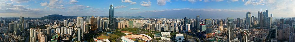 Panoramo pri Guangzhou.