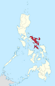 Mapa ti Filipinas a mangipakpakita ti Rehion ti Bicol