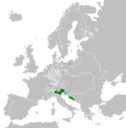 Разположение на Венецианската република през 1789 г.