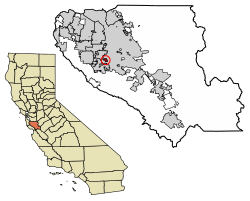 Location of Cambrian Park in Santa Clara County, California.