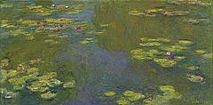 Le Bassin Aux Nymphéas, 1919. Seri të vonë të Monet's të pikturave Waterlily janë ndër veprat e tij më të njohura.