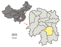 Lokasi yuridiksi Kota Hengyang di Hunan