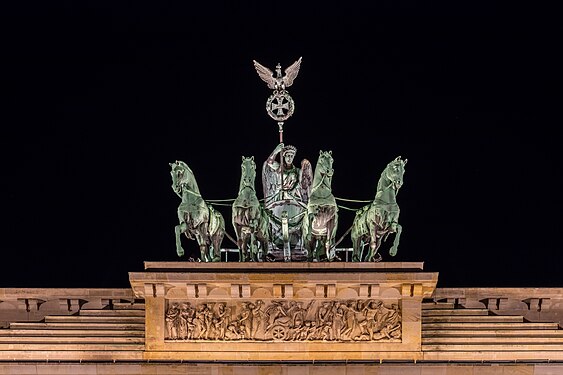 Quadriga of the Brandenburg Gate, Berlin, Germany.