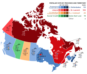 Elecciones federales de Canadá de 1957