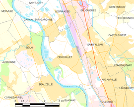 Mapa obce Fenouillet