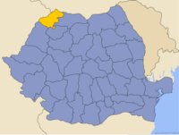 Administrativna karta s naznakom županije Satu Mare