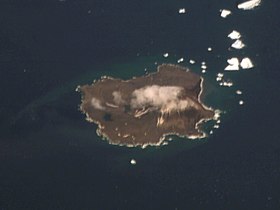 Photo satellite de l'île Zavodovski