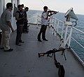 Image 32A private guard escort on a merchant ship providing security services against piracy in the Indian Ocean (from Piracy)
