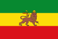 The flag with the Lion of Judah (1941–1974). It remains popular with the Rastafari movement and people loyal to Haile Selassie.