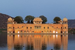 View of the Jal Mahal palace within Man Sagar lake