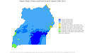 Mapa de Uganda de la clasificación climática de Köppen.