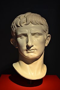 Cast of a bust of Augustus, Museum of the Roman Theater of Caesaraugusta (Zaragoza, Spain)