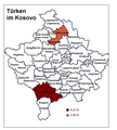 Verteilung der Türken im Kosovo