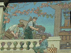 Fünfteiliges Mosaik am Haus G.H. Mumm