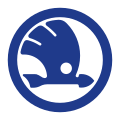 Der blaue Škoda-Pfeil wurde 1926 eingeführt. Dieses Logo hat die Automobilsparte bis 1990 verwendet, Škoda Pilsen verwendet es bis heute.