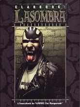 The cover art shows a grimacing Lasombra vampire