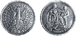 5 Złotych coin, 1925