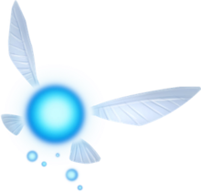 Artwork of Navi, a blue ball of light with wings