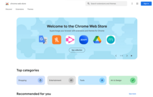 The Chrome Web Store as seen on Chrome