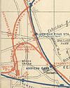 1889 map showing the L&SWR junction with the WLL