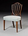 Mahogany dining chair in the Hepplewhite style, made circa 1790