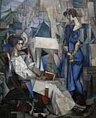 Two Women (Dos Mujeres, Portrait of Angelina Beloff and Maria Dolores Bastian), 1914, 197.5 × 161.3 cm. Arkansas Arts Center