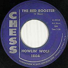 Photo of Chess Records 45 single label listing songwriter and running time