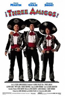 Steve Martin, Chevy Chase, and Martin Short dressed as mariachis