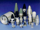 An assortment of fuzes for artillery and mortar shells