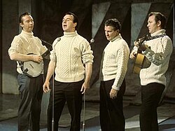 The Clancy Brothers and Tommy Makem in the 1960s (left-to-right: Tommy Makem, Paddy Clancy, Tom Clancy and Liam Clancy)