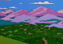 A sketch a new background specially created for the episode showing Cypress Creek with mountains in the background